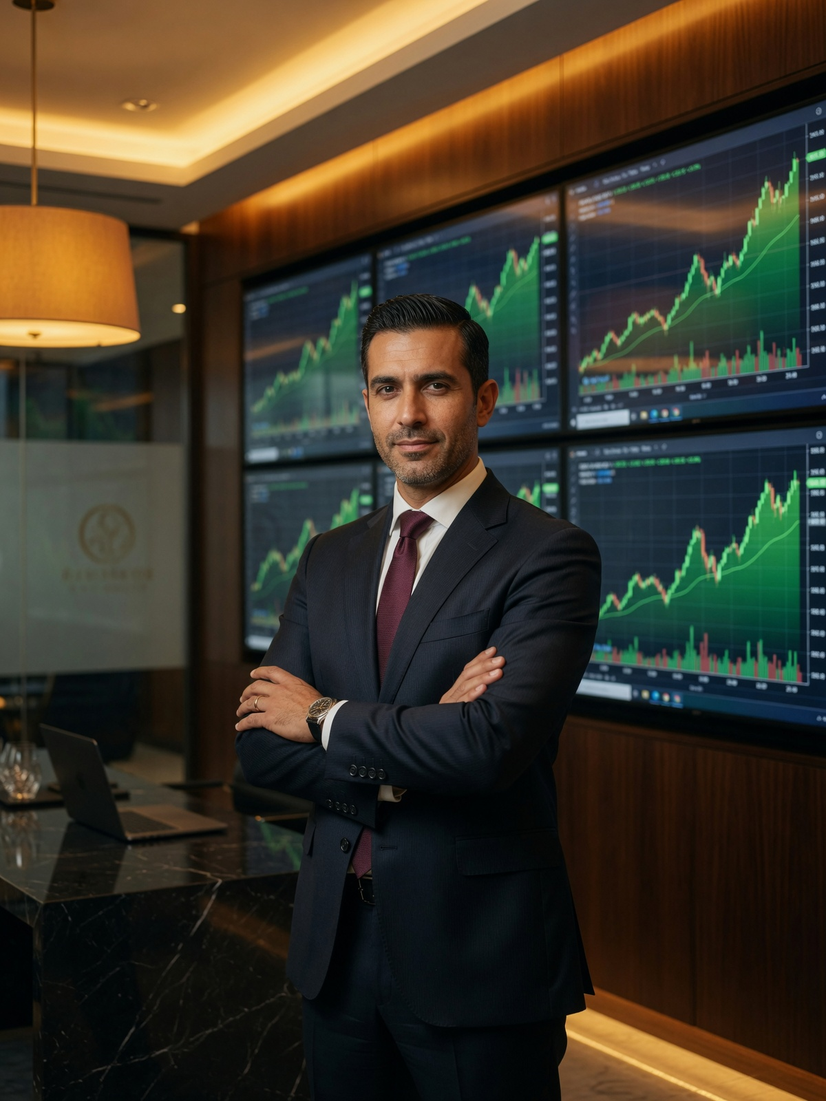 Richard Barbosa em ambiente de análise financeira